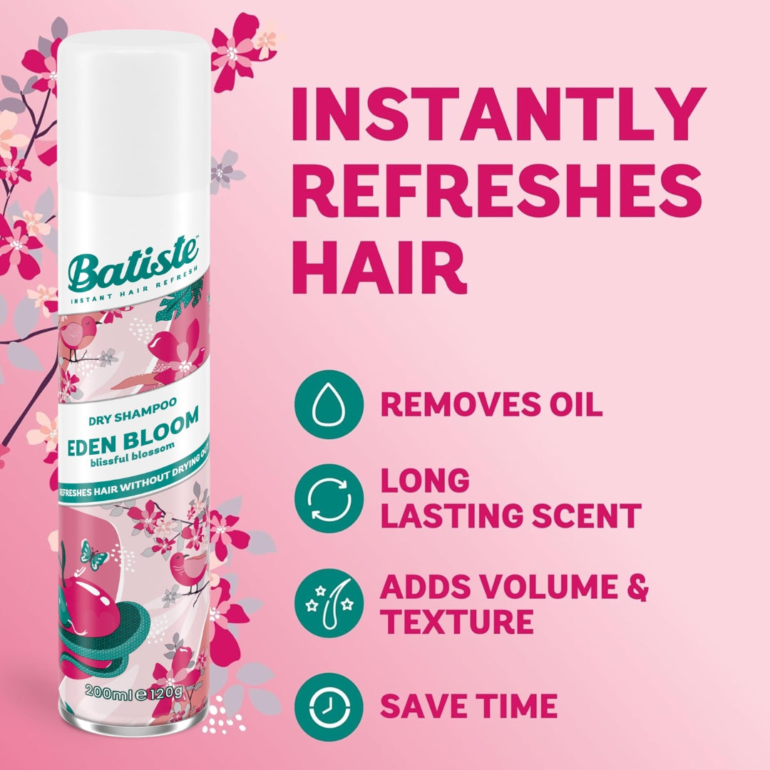 Batiste Dry Shampoo Eden Bloom Blissful Blossom, 200 ml / 120 g