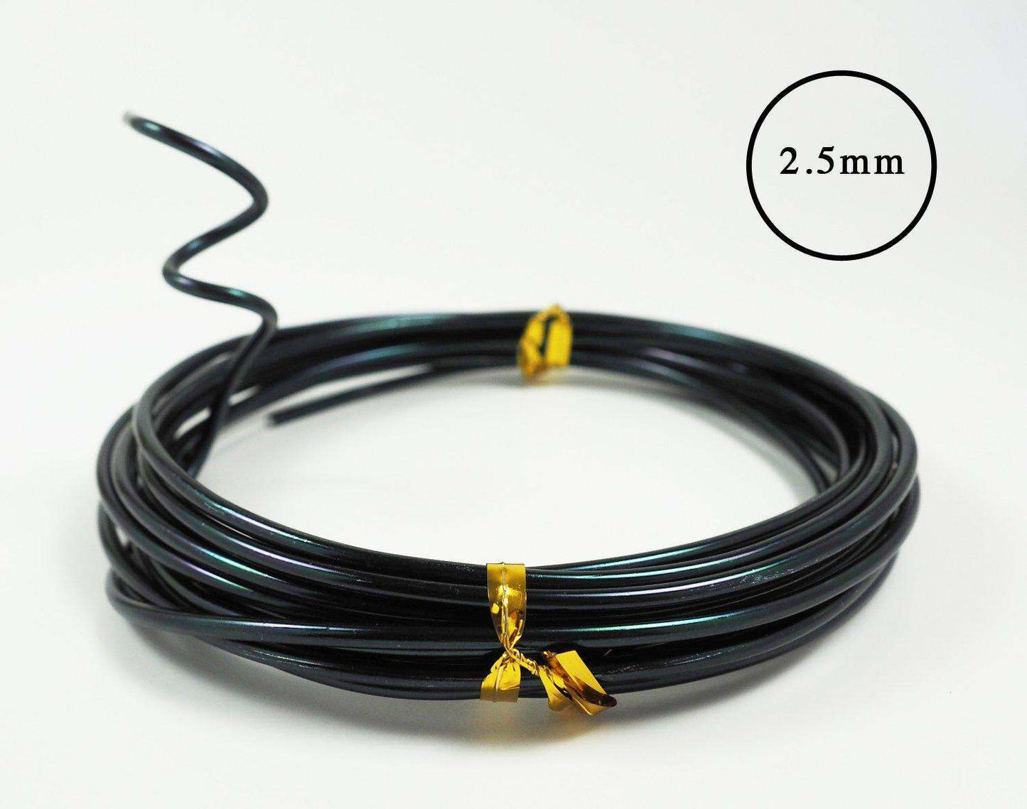 Anodized Aluminum Bonsai Training Wire 5-Size Starter Set (147 feet Total) (5 Sizes, Black)