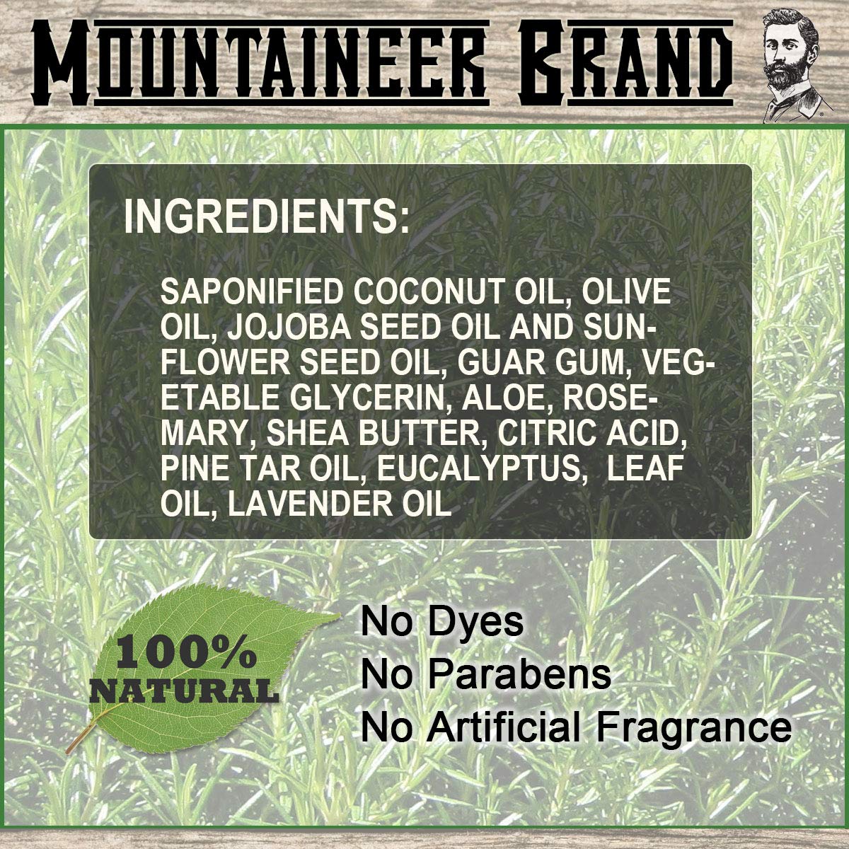 Mountaineer Brand 100% Natural Beard Wash Shampoo WV Pine Tar Scent , 4 fl.oz / 120ml