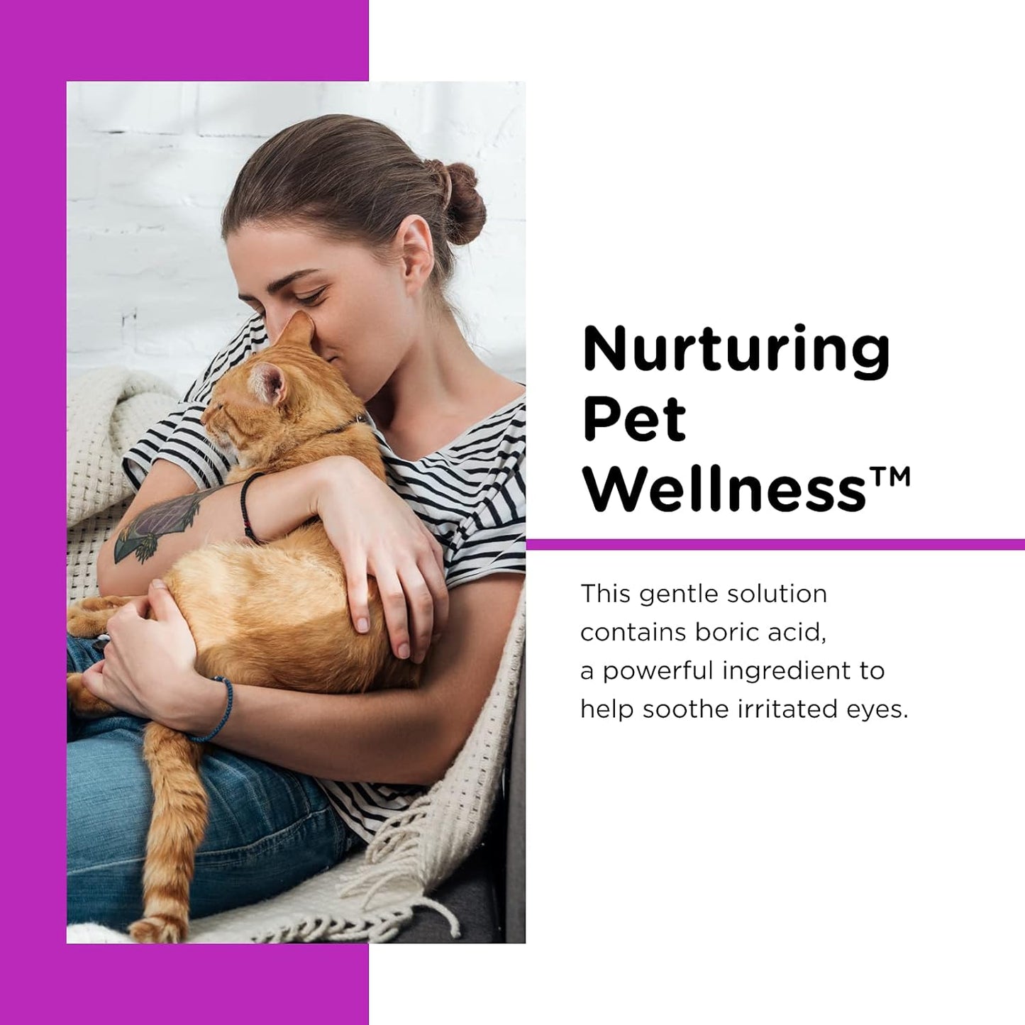 Nutri Vet Eye Rinse For Cats Reduce Irritation And Prevent Tear Stains 4 fl oz / 118 ml