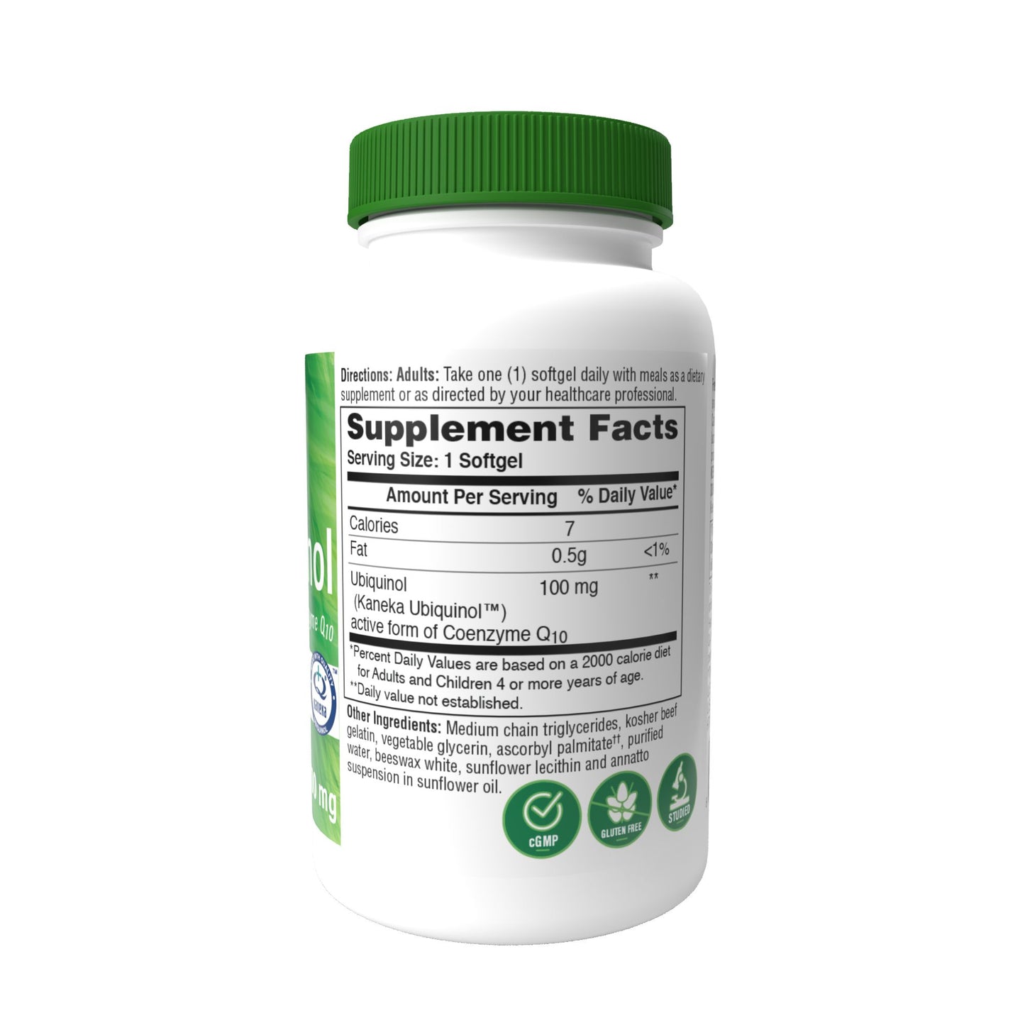 Health Thru Nutrition Ubiquinol CoQ10 100 mg, 60 Softgels Superior Absorption