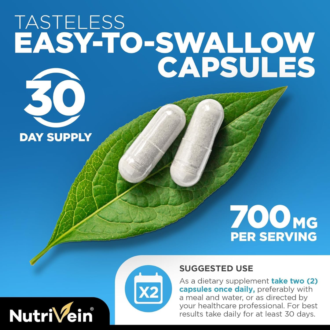 NutriVein Liposomal Glutathione 700 mg, 60 Capsules