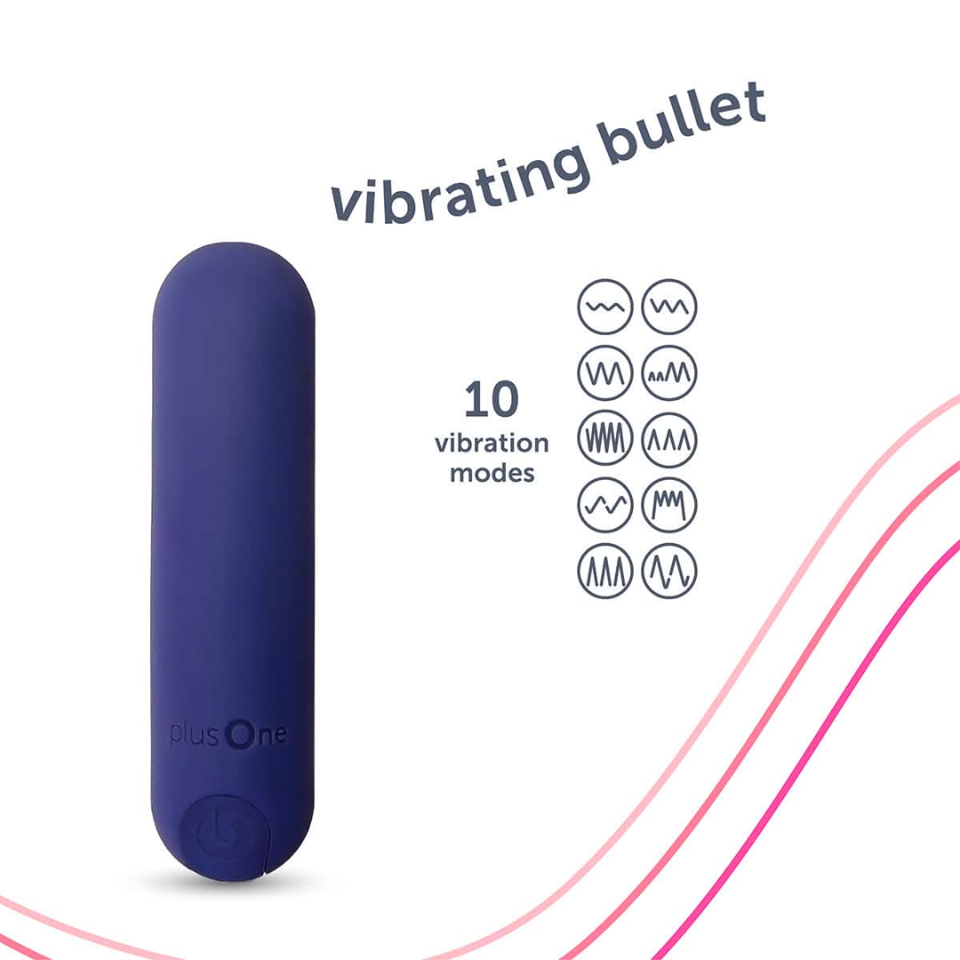 Plus One Vibrating Bullet - Purple