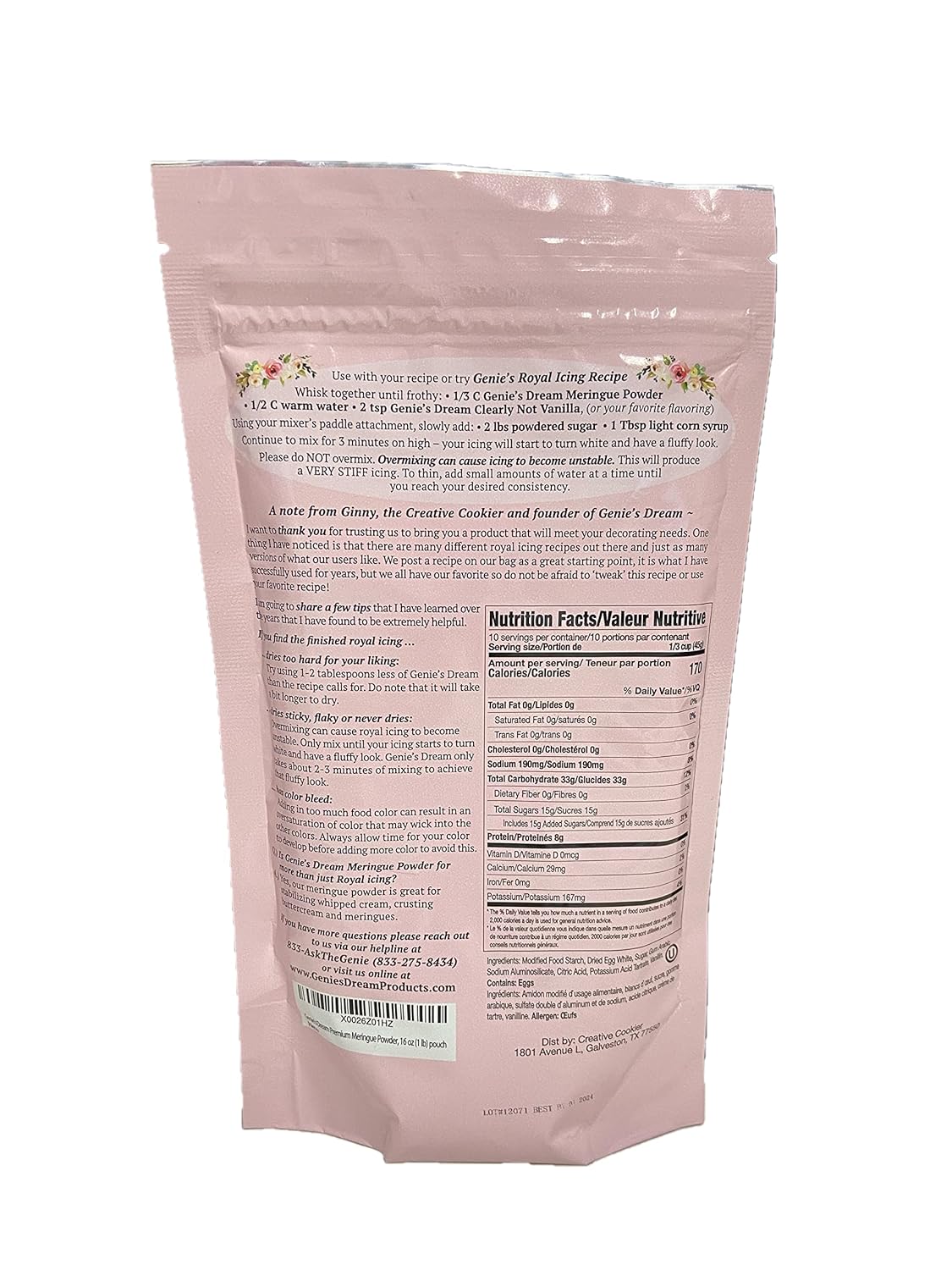 Genie Dream Meringue Powder Premium Blend 453.6g