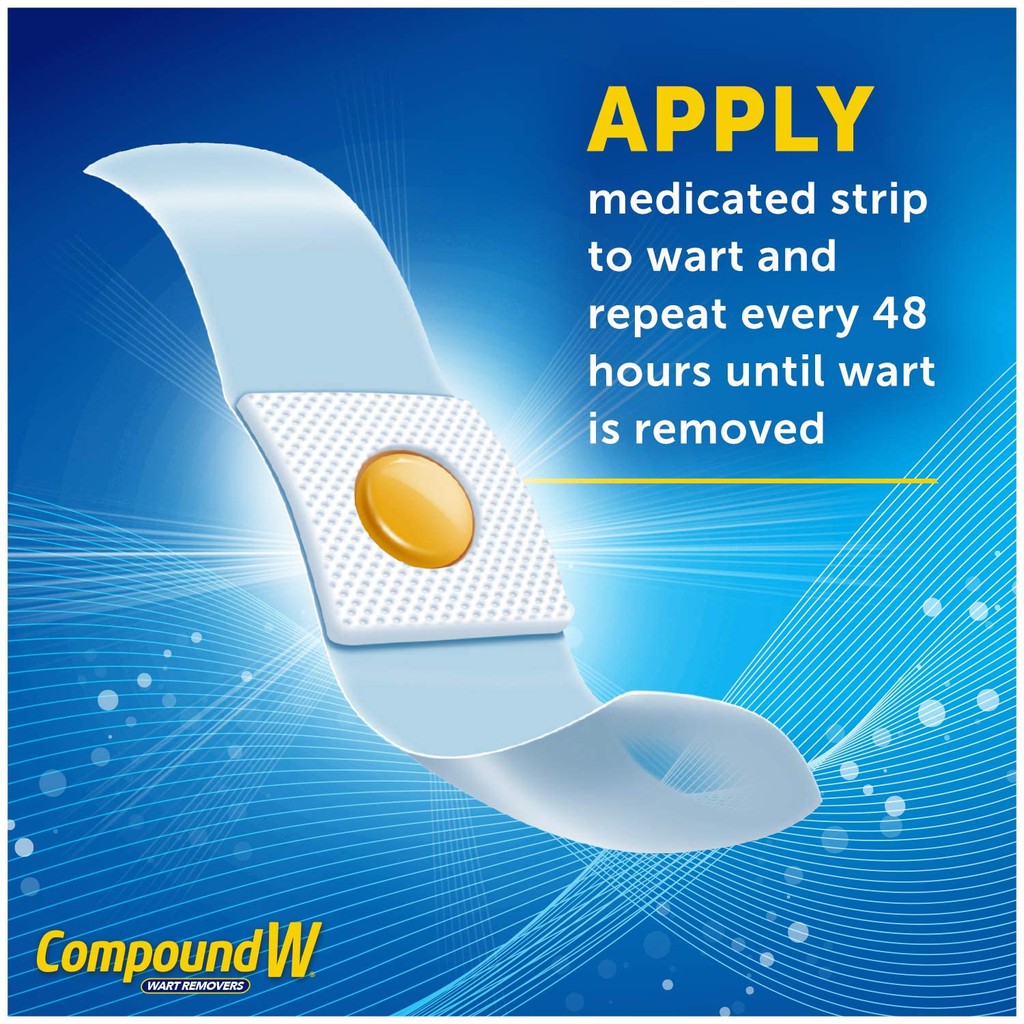 Compound W One Step Invisible Strips, Wart Removal, 14 Medicated Strips