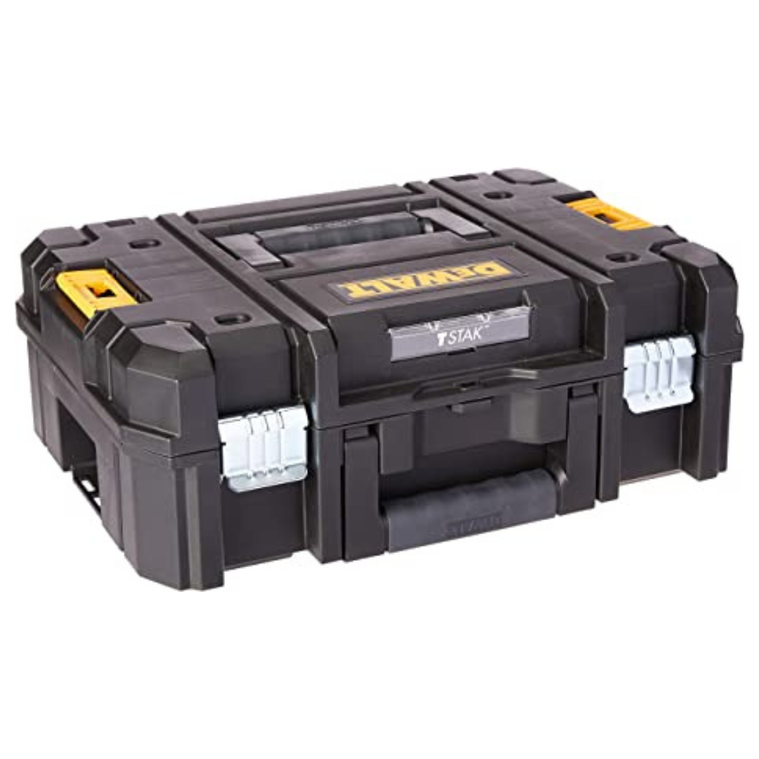 DEWALT TSTAK II Tool Box, 13 Inch, Flat Top, Flexible Platforms for Stacking (DWST17807)
