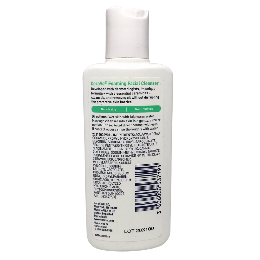 CeraVe Foaming Facial Cleanser Daily Face Wash for Oily Skin, Fragrance Free, 16 oz.