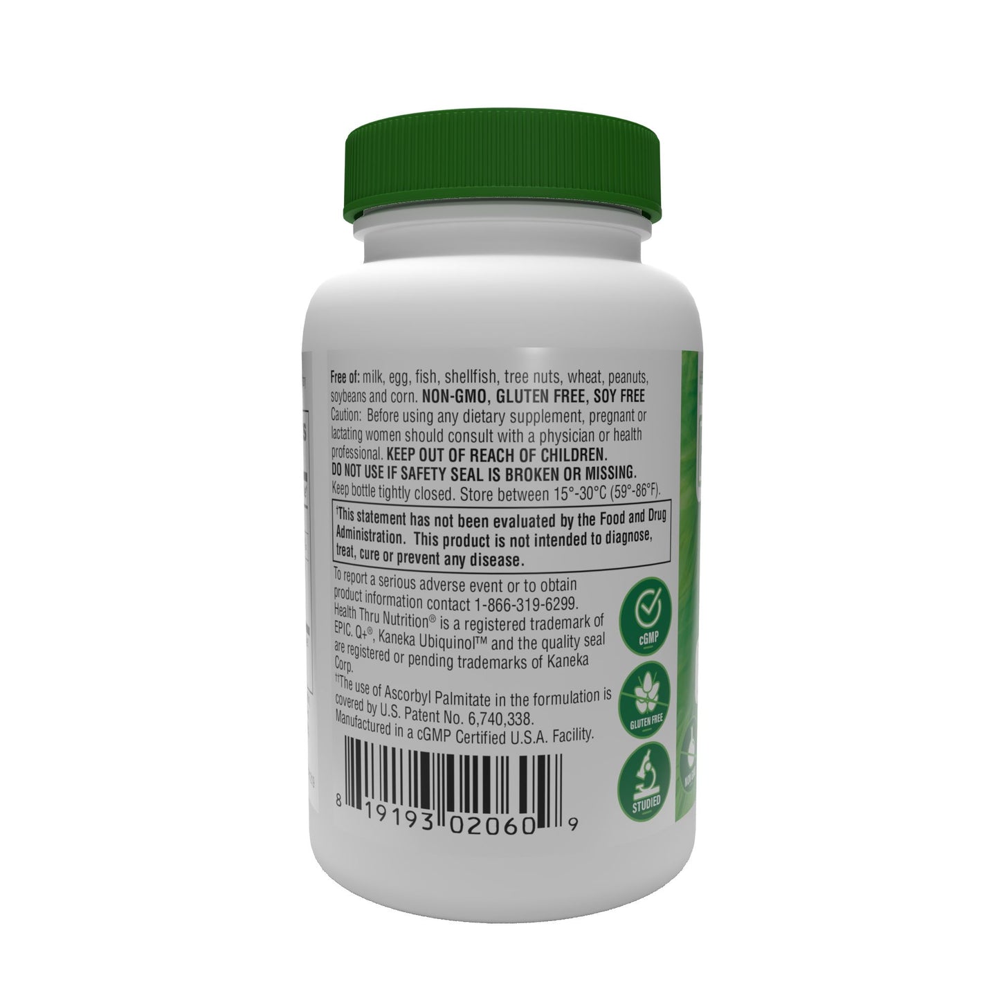 Health Thru Nutrition Ubiquinol (Kaneka™) CoQ10 200mg (NON-GMO) 30 Softgels Superior Absorption