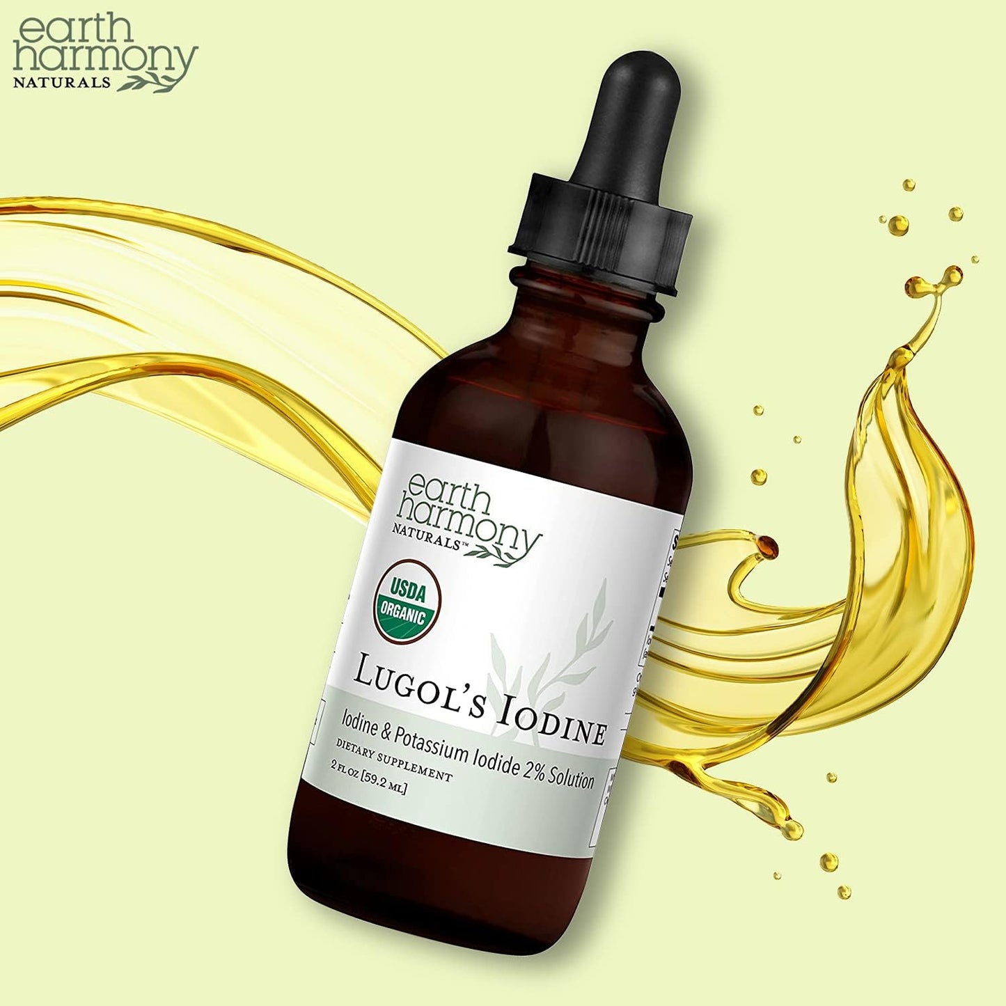 Earth Harmony Natural Lugol's Iodine Supplement 2 fl oz / 59.2ml