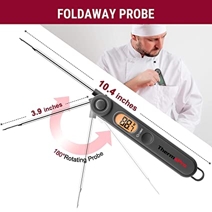 ThermoPro Ultra Fast Digital Food Thermometer TP03B Backlight and Magnetic Back COLOR MAY VARY