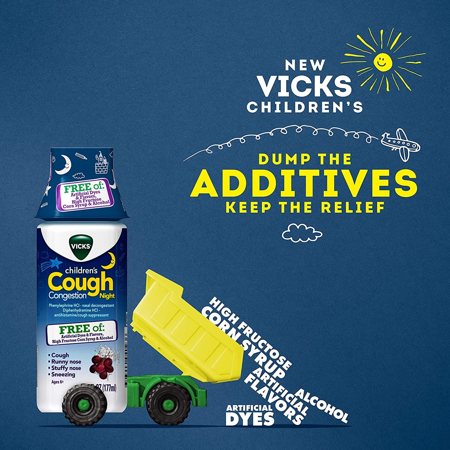 Vicks Children's Cough and Congestion Night Relief, 6 fl.oz / 177ml