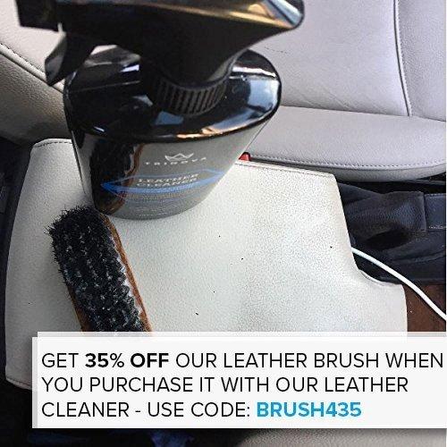 TriNova Leather Cleaner for Couch, Car Interior, Bags, Jackets, Saddles. Safe for use in Home or Car, Microfiber Included 18oz