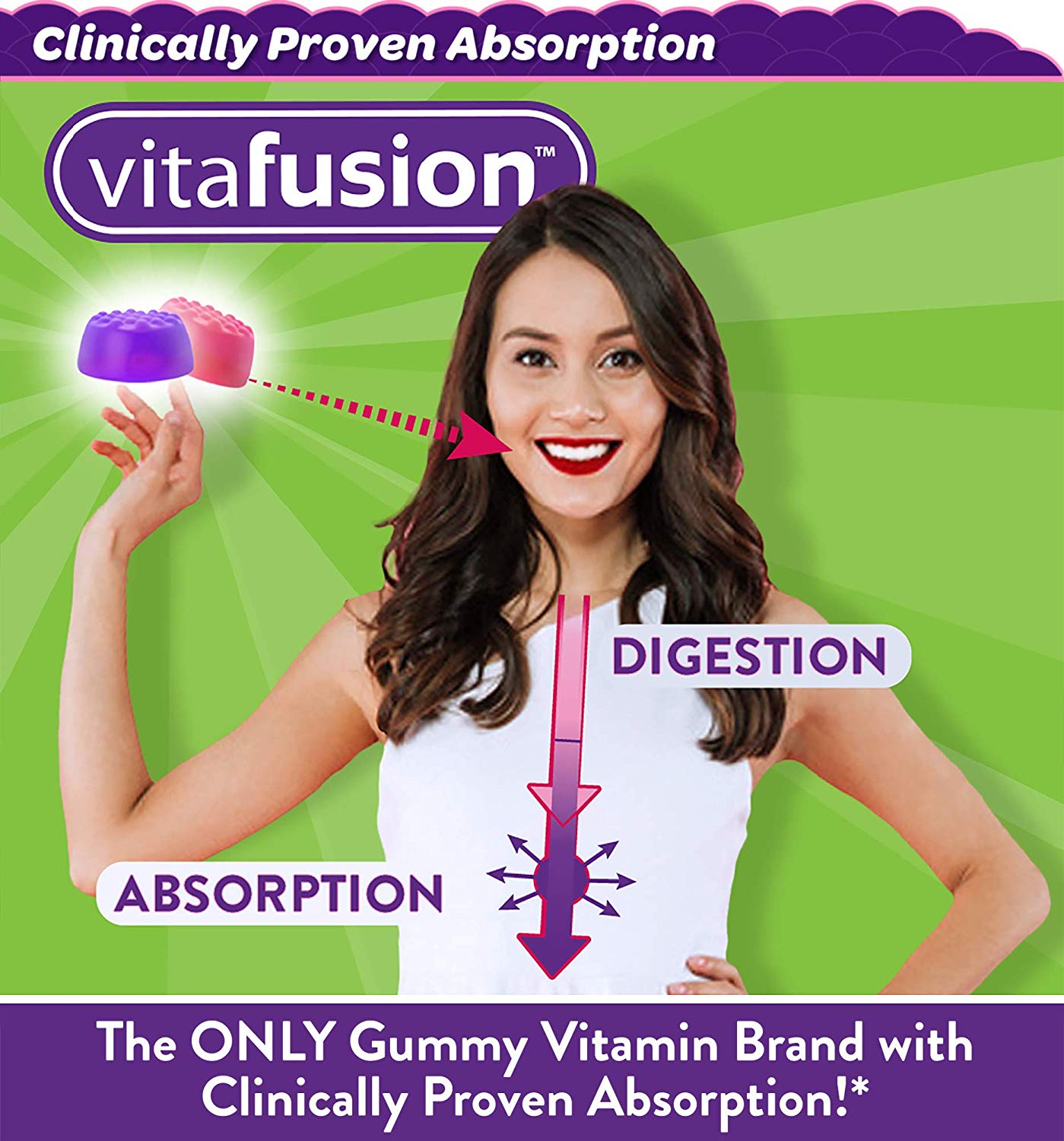 Vitafusion Gorgeous Hair, Skin & Nails Multivitamins (100 Gummies)