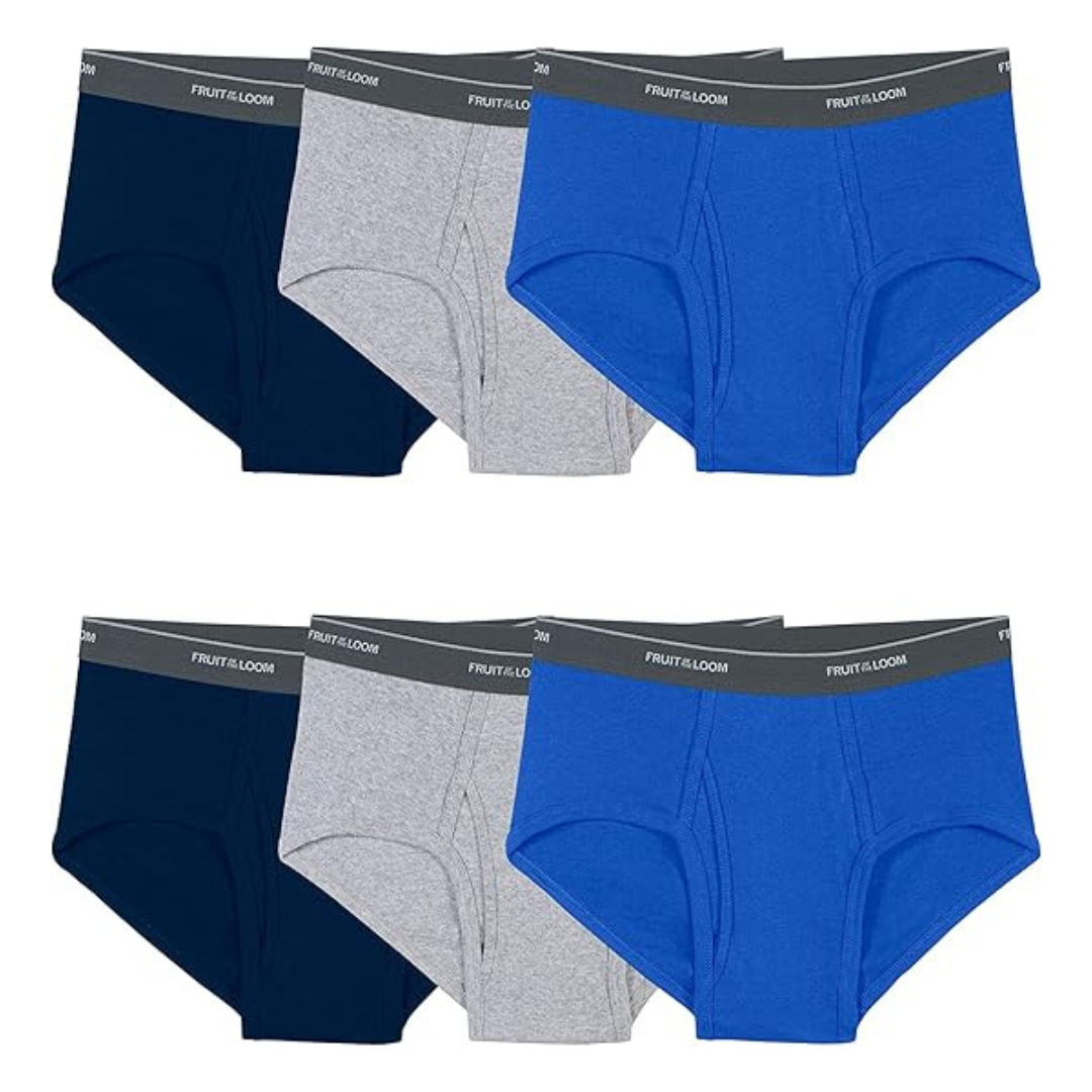 Fruit of the Loom Cotton Men's Briefs, 6 Pack