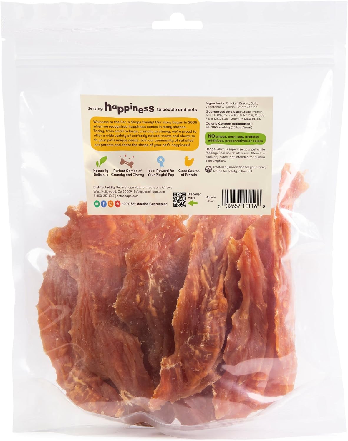 Pet N Shape Chik'n Breast 100% Happiness Tasty Treats For Dog 16 oz (454g)