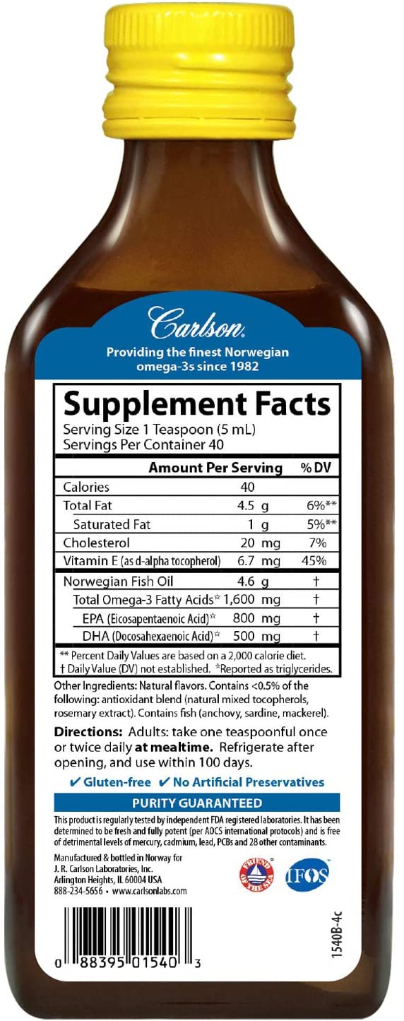 Carlson The Very Finest Lemon Flavor, 6.7 fl. oz / 200ml