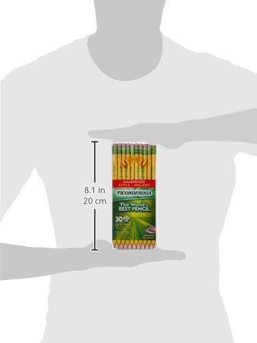 TICONDEROGA Pre-Sharpened Pencils, Graphite #2 HB 30 Count