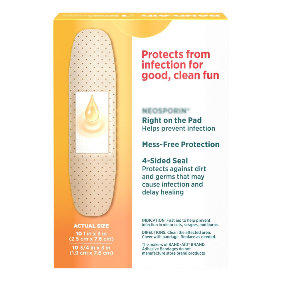 Band-Aid Adhesive Bandages Infection Defense 20 Assorted Sizes