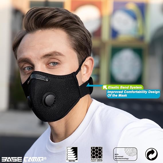 Base Camp Dusk Mask With Active Carbon Filters 6 Count MEDIUM SIZE