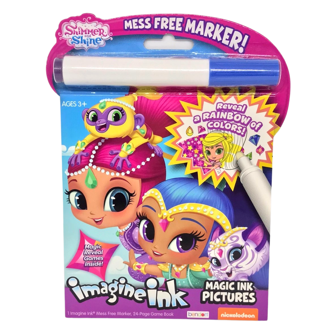 Bendon Imagine Ink  Marker with Magic Ink Pictures & Game Book 1 Count