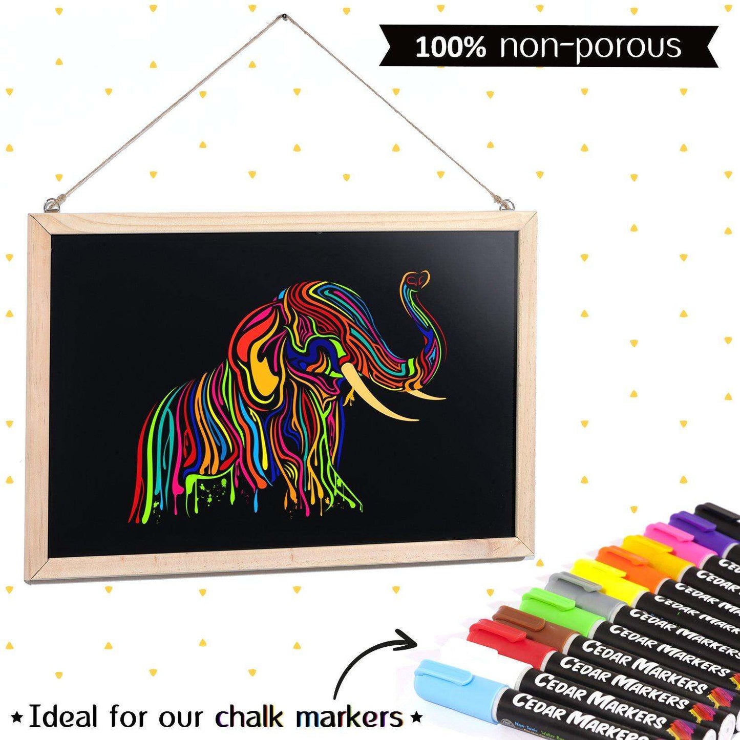 Cedar Markers Liquid Chalk Markers 12 count with Free 40 Chalkboard Labels