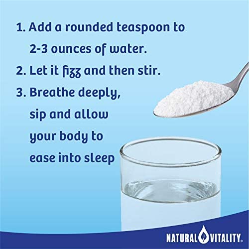Natural Vitality Calm Sleep Magnesium Supplement with Melatonin & GABA Sleep Drink Mix, Mixed Berry Flavor, 16 oz. / 453 g