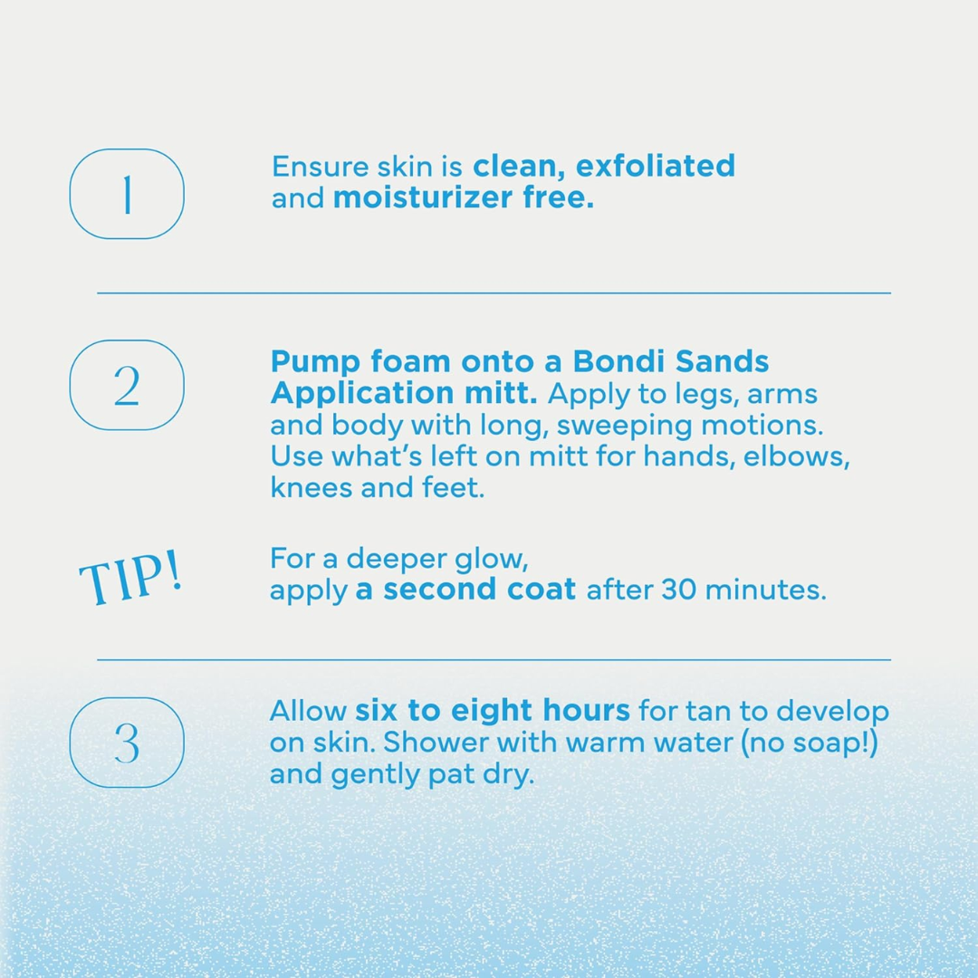 Bondi Sands Australia Self Tanning Foam Dark Coconut Scent, 6.76 oz / 200 ml