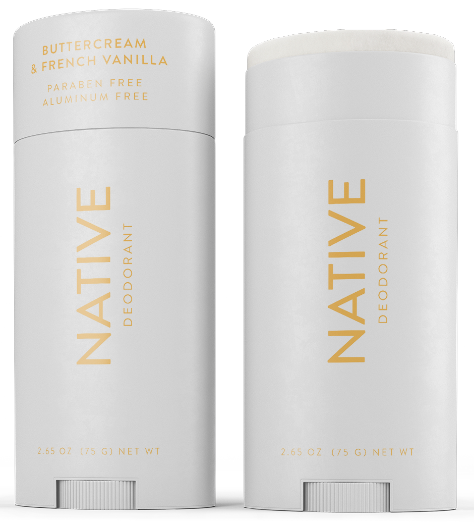 Native Deodorant Buttercream & French Vanilla, 2.65 oz. / 75g