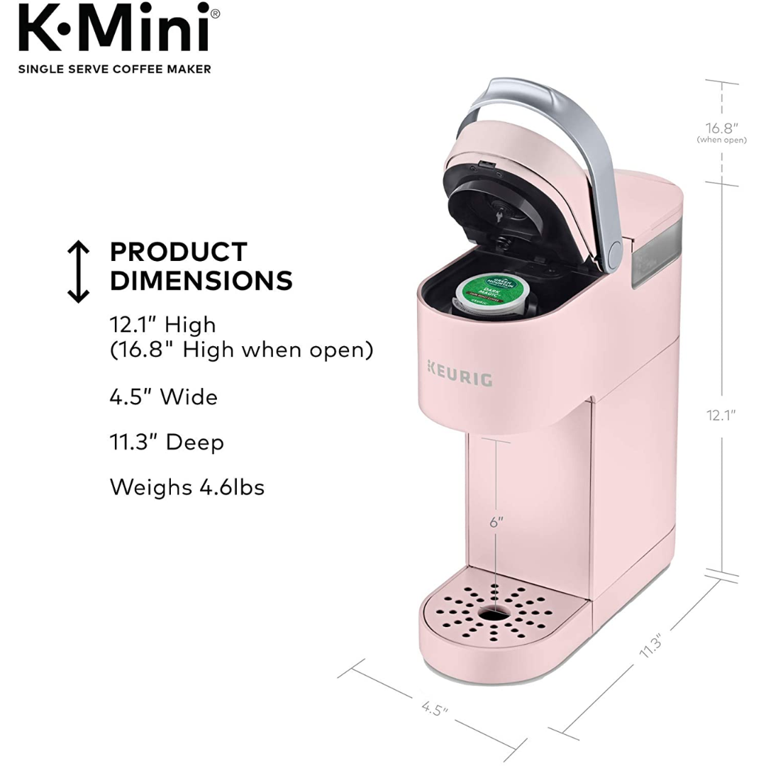 Keurig K-Mini Single Serve Coffee Maker K-Cup Brewer Dusty Rose, 6–12 oz