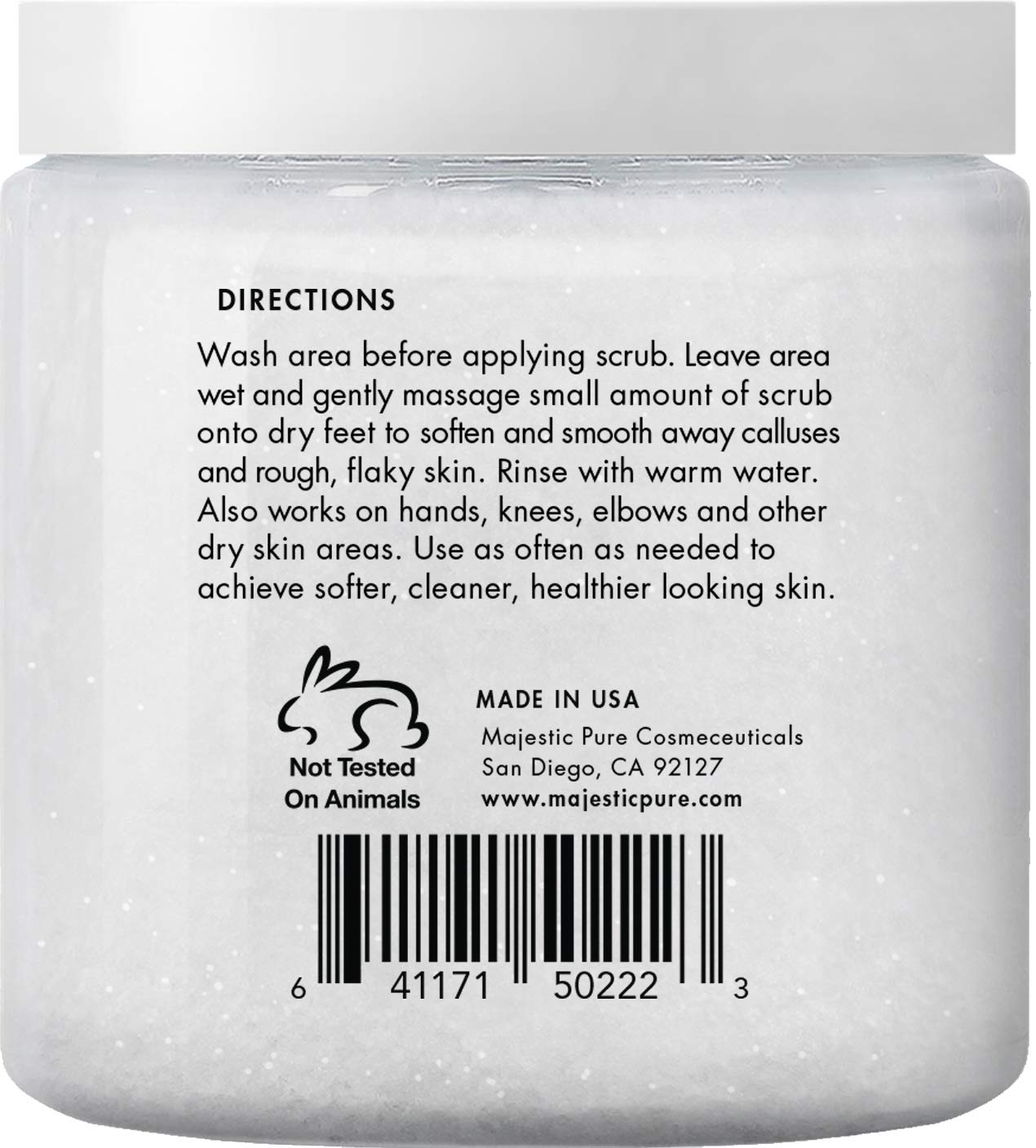 Majestic Pure Tea Tree Oil Body and Foot Scrub, 10 oz. / 283g