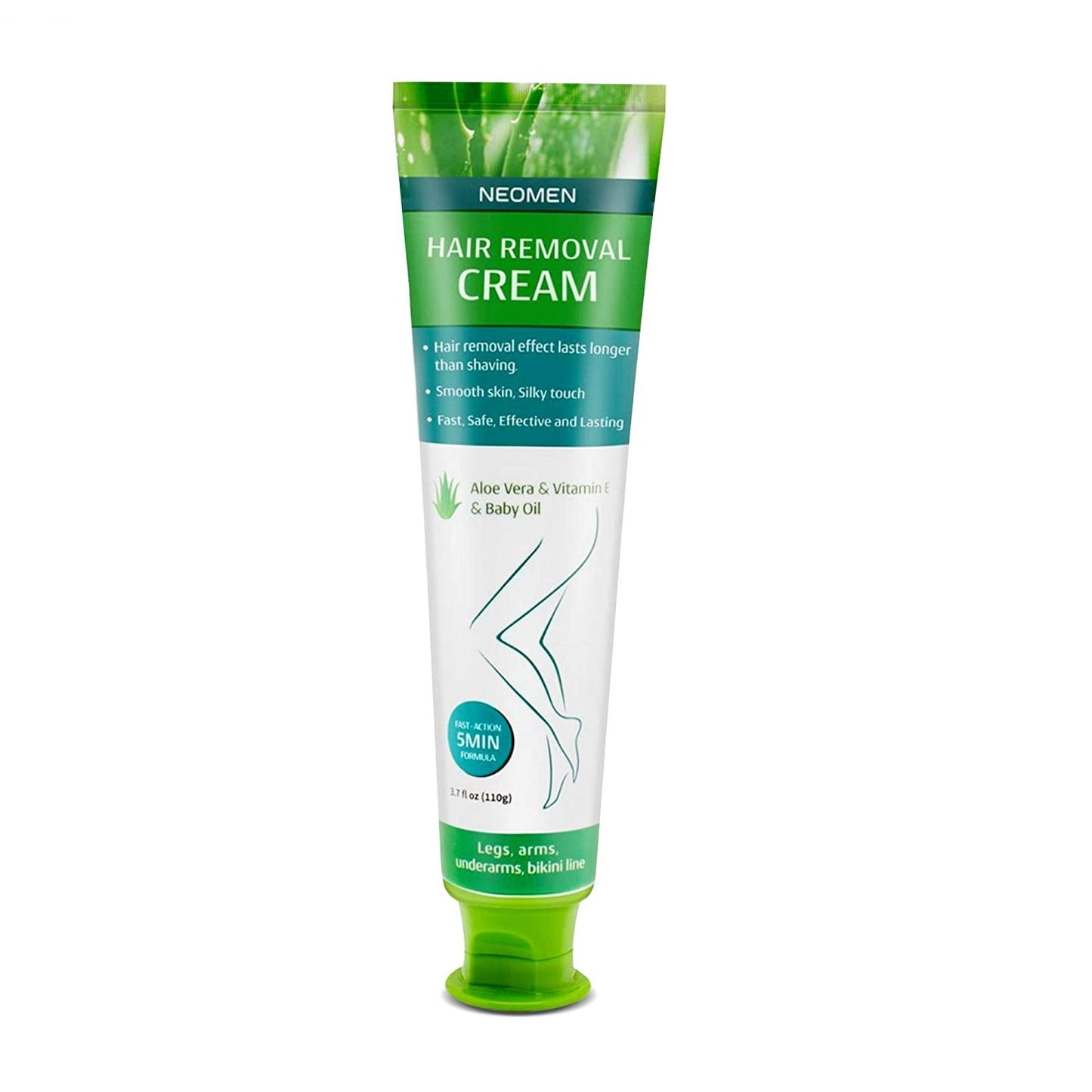 Neomen Hair Removal Cream Fast Action Formula with Aloe Vera, Vitamin E & Baby Oil 3.7 fl oz / 110 g