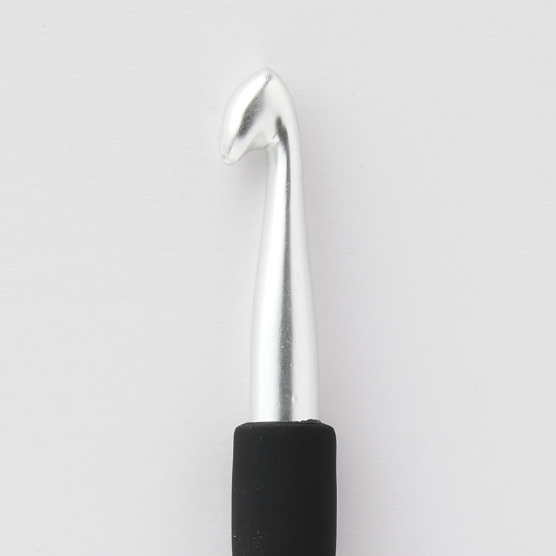 KnitPro Aluminium Silver Hook Single Ended Crochet with Soft Feel Handle