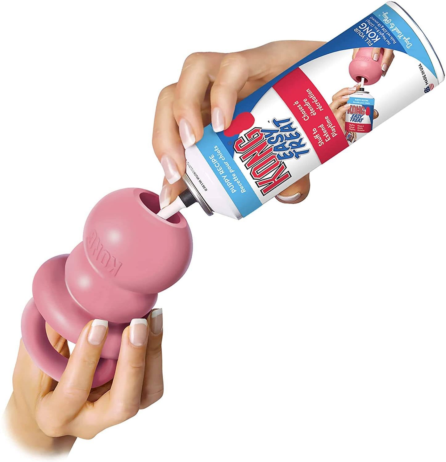 KONG Binkie Soft Teething Rubber Treat Dispensing Dog Toy for Small/Petit up to 20 lbs. / 9kg