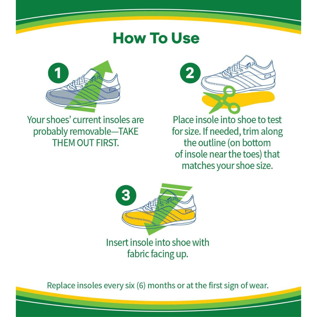 Dr. Scholl’s Athletic Series Fitness Walking Insoles Women’s Size 6-10, One Pair