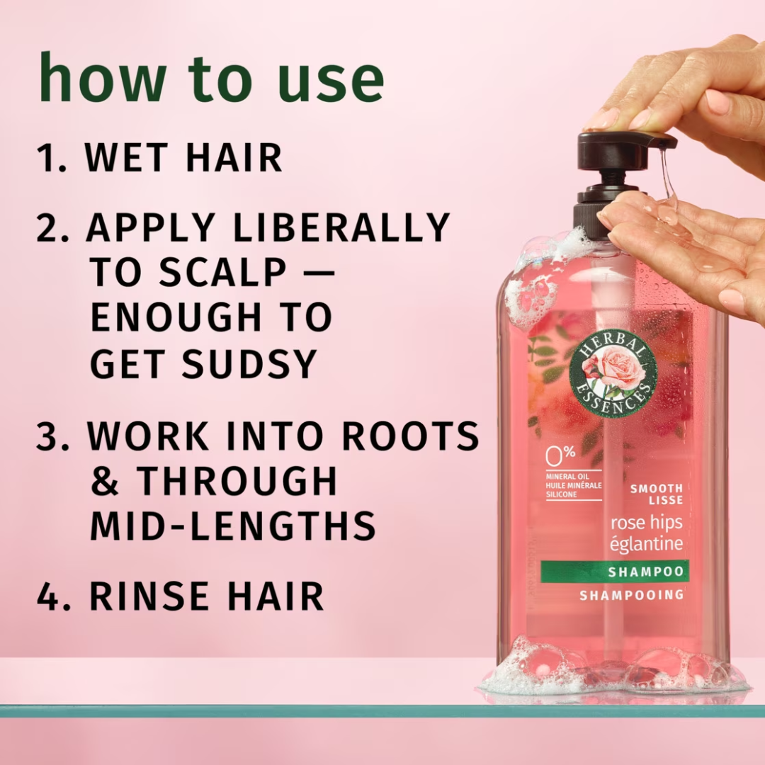 Herbal Essences Smooth Rose Hips Shampoo, 865 ml / 29.2 oz