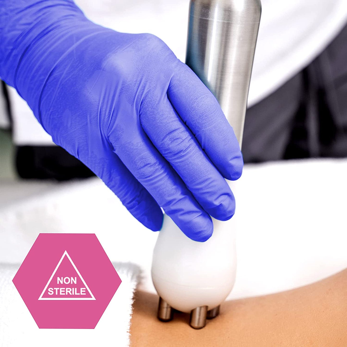 Med Pride Medical Examination Nitrile Gloves Powder Free & Non Sterile 100 Count