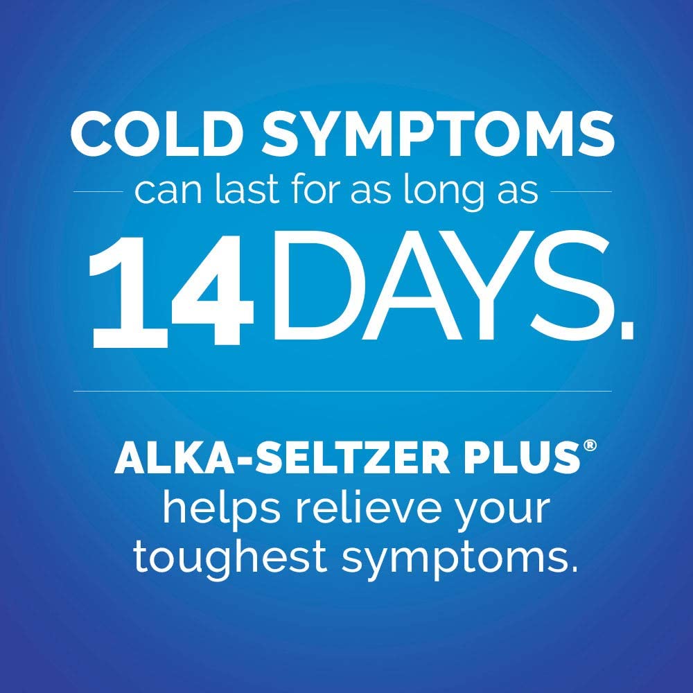 Alka - Seltzer Plus Power Fast Fizz Citrus for Severe Cold & Flu 24 Effervescent Tablets 1 Count (NO BOX)