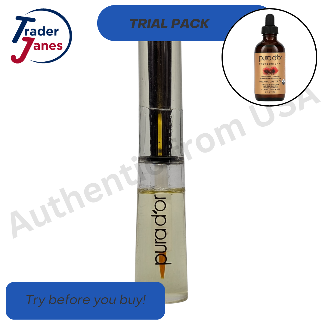 Trial Size PURA D’OR Professional Organic Castor Oil, 12ml