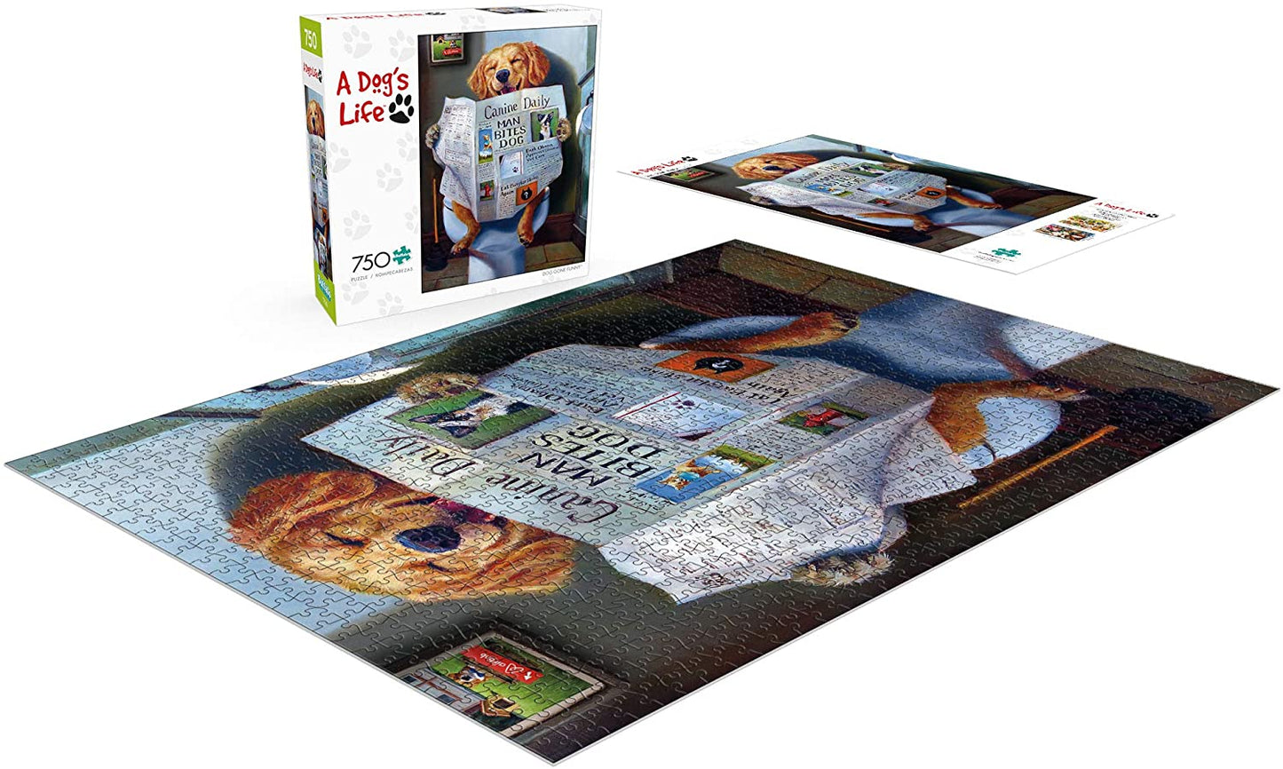 Buffalo Games Dog Gone Funny, 750 Piece Jigsaw Puzzle Multicolor, 24"L X 18"W