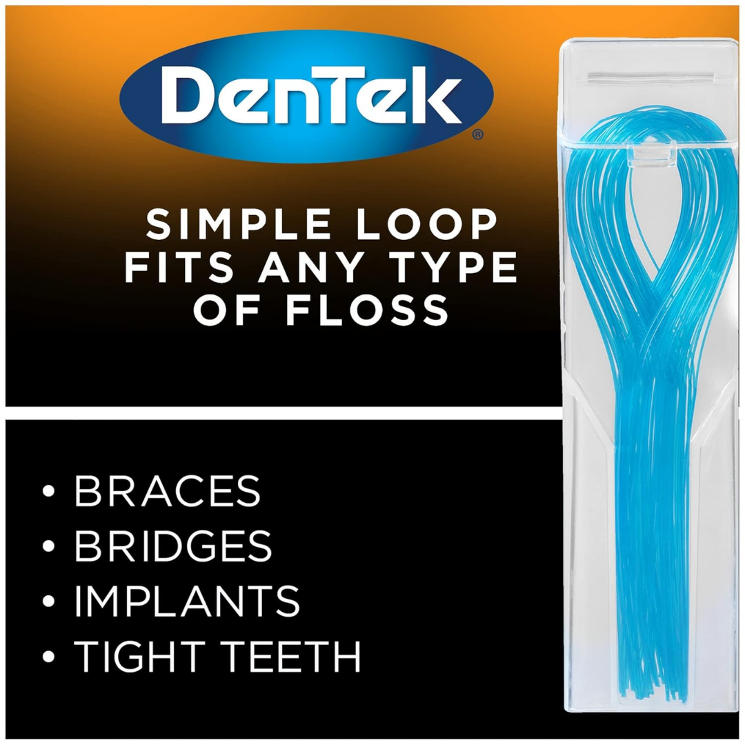 Dentek Floss Threaders | For Bridges, Implants & Braces 50 Count
