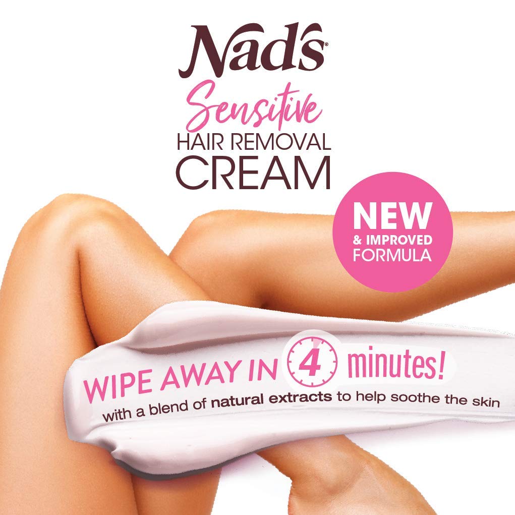 Nad's Sensitive Hair Removal Cream For Body & Legs, 5.1 oz. / 150ml