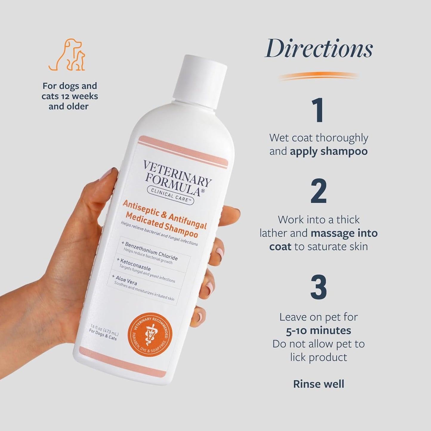 Veterinary Formula Antiseptic & Antifungal Medicated Shampoo 473ml