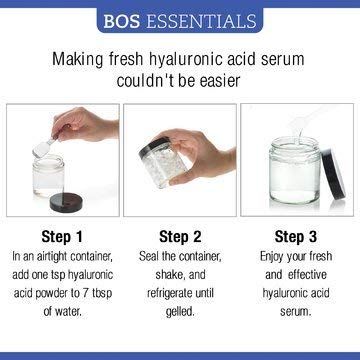 Bos Essentials Hyaluronic Acid Powder for DIY Hyaluronic Acid Serum, 15g