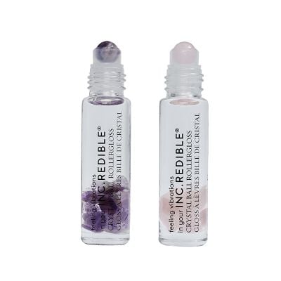 INC.REDIBLE Cosmetics Crystal Ball Rollergloss Lip Gloss Duo, 2 x 0.24 fl.oz / 7ml