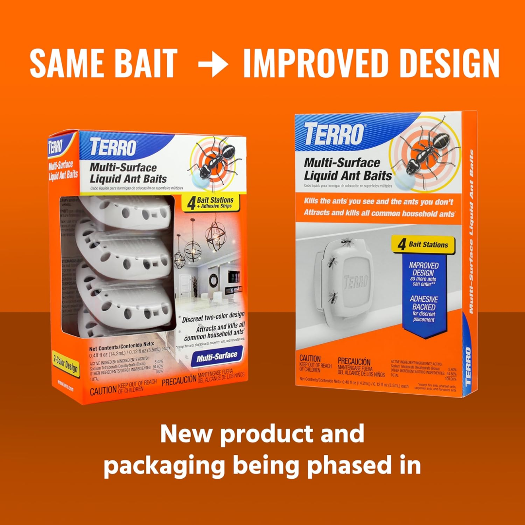 Terro Multi Surface Liquid Ant Baits with Adhesive Strips (4 Bait Stations)