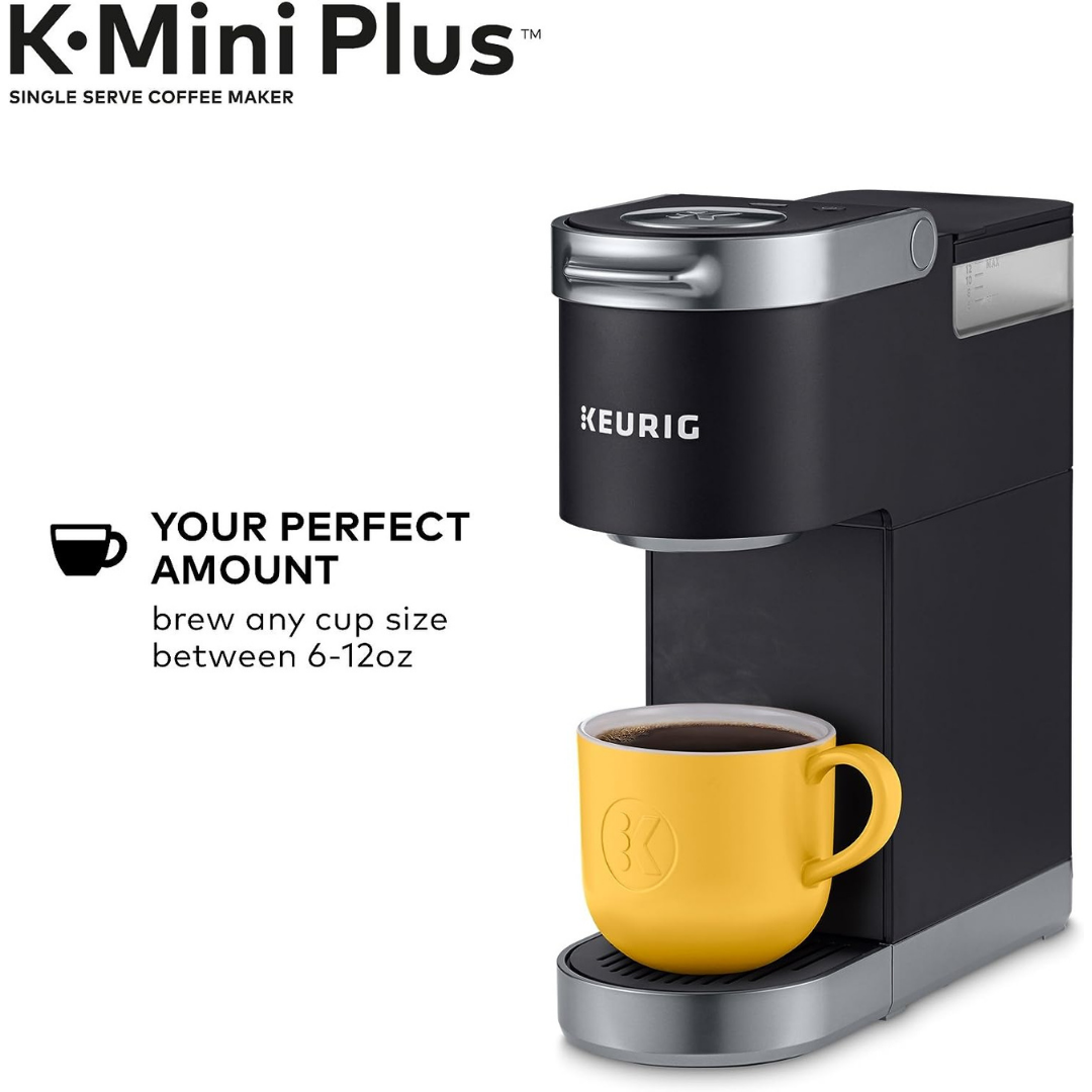 Keurig K-Mini Plus Single Serve K-Cup Pod Coffee Maker Matte Black, 6 to 12 oz