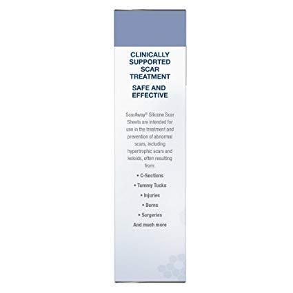 ScarAway Silicone Scar Sheets (1.5 x 3 ) 8 Count (Packaging may Vary)