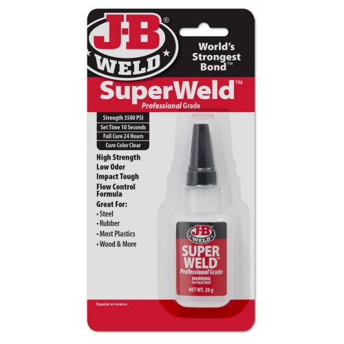 JB Weld SuperWeld Professional Grade Instant Adhesive, 0.71 oz. / 20g (33120)