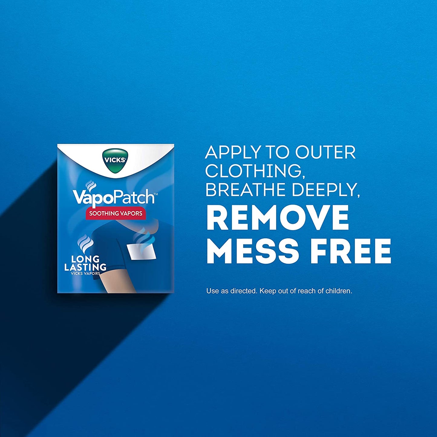Vicks VapoPatch Long Lasting Soothing Vapors, 5 Wearable Aroma Patches