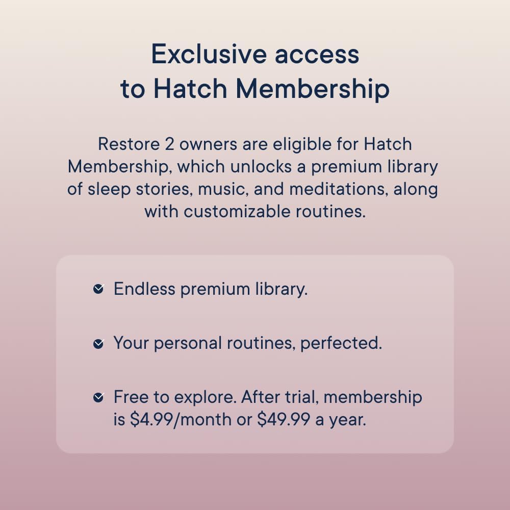 Hatch Restore 2 Sunrise Alarm Clock, Sound Machine, Smart Light (Putty)